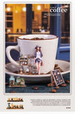 Coffee Bazaar Series Sticker Pack 6 Coffee Shop Diorama Themes 15Pcs Journal Decor for Cafe Lovers