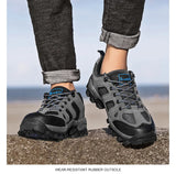 Spring Casual Shoes Men Breathable Comfortable Lace Up Walking Shoes Autumn Classic Outdoor Sneakers Thick-Soled Hiking Shoes