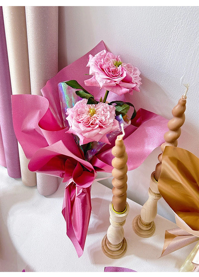 Korean Packaging Film for Flowers, Premium Waterproof Floral Wrapping Paper, Flower Shop Flower Packaging Materials