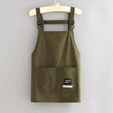 【Peace】Household Canvas Apron Oil-proof Can Wipe Hands Kitchen CookingMen Women Adult With Tool Pocket Fashion Coffee Over Apron