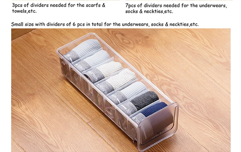 Organization Storage Clothing Closet Organizer System Containers Transparent Storage Box With Compartments
