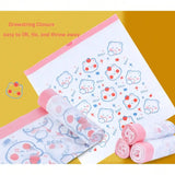 100PCS Cartoon Drawstring Trash Bags, 19.7x17.7in Thickened Unscented Liners for Kitchen, Bathroom, Office
