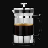 Stainless Steel Glass French Press Tea Coffee Maker 350ml 12oz 1-2 Cups