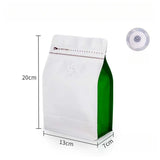 StoBag 50pcs 250g Coffee Beans Packaging Bag with Valve Aluminum Foil Heat Sealing for Powder Tea Nuts Storage Reusable Pouch