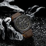 NAVIFORCE Waterproof Watches for Men Original Brand Luxury Leather Men's Quartz Wristwatch Fashion Military Chronograph Male