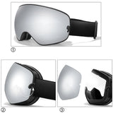 Winter Outdoor SKI Goggles Men And Women Teen, Free Optical Frame and Bag, UV400 Anti-Fog Snowboard Eyewear, Charistmas Gifts