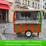 Customized Food Trailer Mobile Food Kiosk Truck Mobile Kitchen Trailer for Hamburger Cart Fast Food Truck with DOT Certification