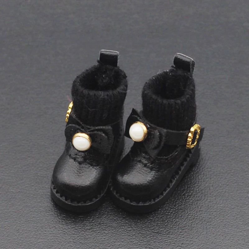 1 Pair Doll Boots Ob11 Shoe Baby New OB11 Shoes Doll Shoes 1/12 Shoes BJD Doll Boots