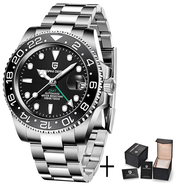 2025 PAGANI DESIGN New PD-1662 V5 Men Mechanical Watches Luxury Ceramic Bezel Automatic Watch 100M Waterproof GMT Watch for Men