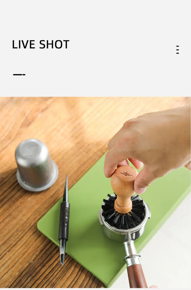 MHW-3BOMBER Coffee Filter Cleaning Brush 58mm Espresso Portafilter Basket Clean Tools Professional Home Barista Cafe Accessorie