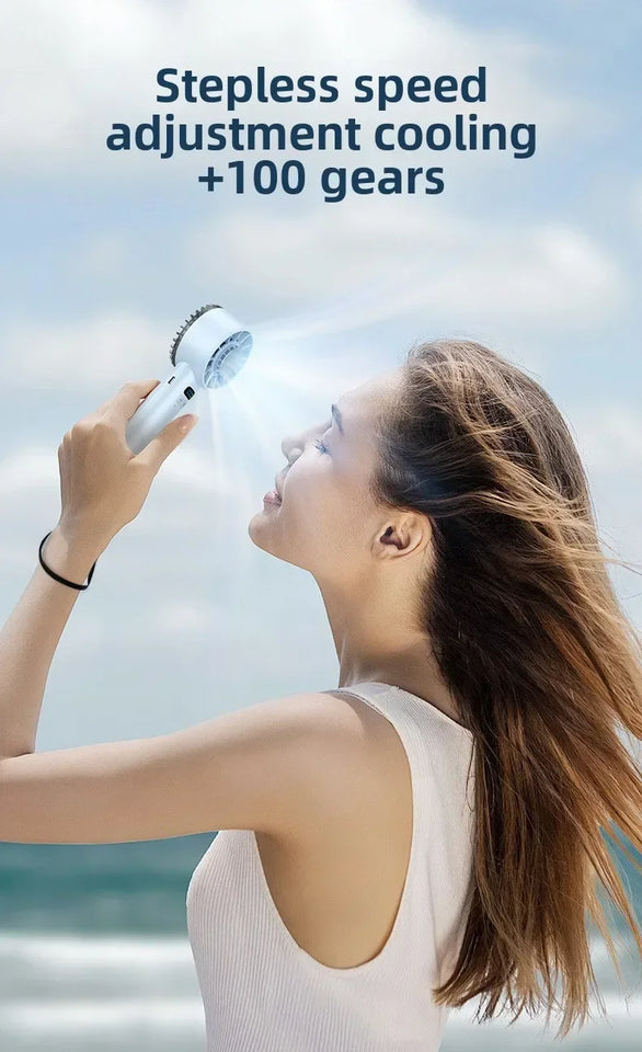 2025 New Cooling Handheld Fan with Ice Pack and Silent Operation100 Portable High-Speed Fan USB Mini Fan