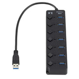 USB Hub 3.0 Multiprise USB High Speed Splitter 4/7 Port 5Gbps Hub Power Adapter with Switch Long Cable with Multiple Expander