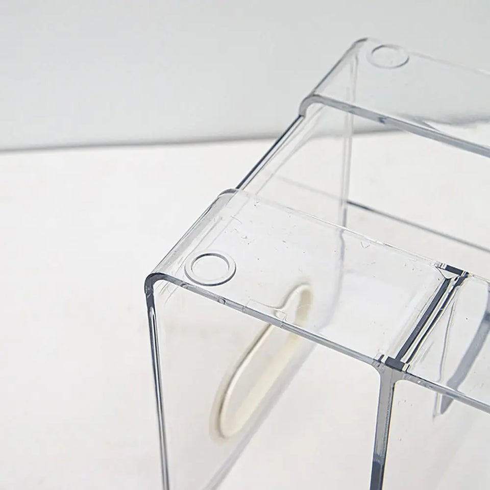 Convenient Clear Acrylic Bookends with Handle Desk Organizer Divided Book Stand Desktop Book Holder Student