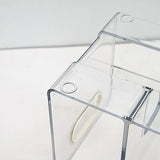Convenient Clear Acrylic Bookends with Handle Desk Organizer Divided Book Stand Desktop Book Holder Student