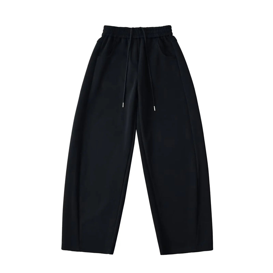 Street Sle High Waist Wide Leg Sport Pants Women's Casual Loose Straight Leg Trousers Coffee Color Trendy Spring Autumn