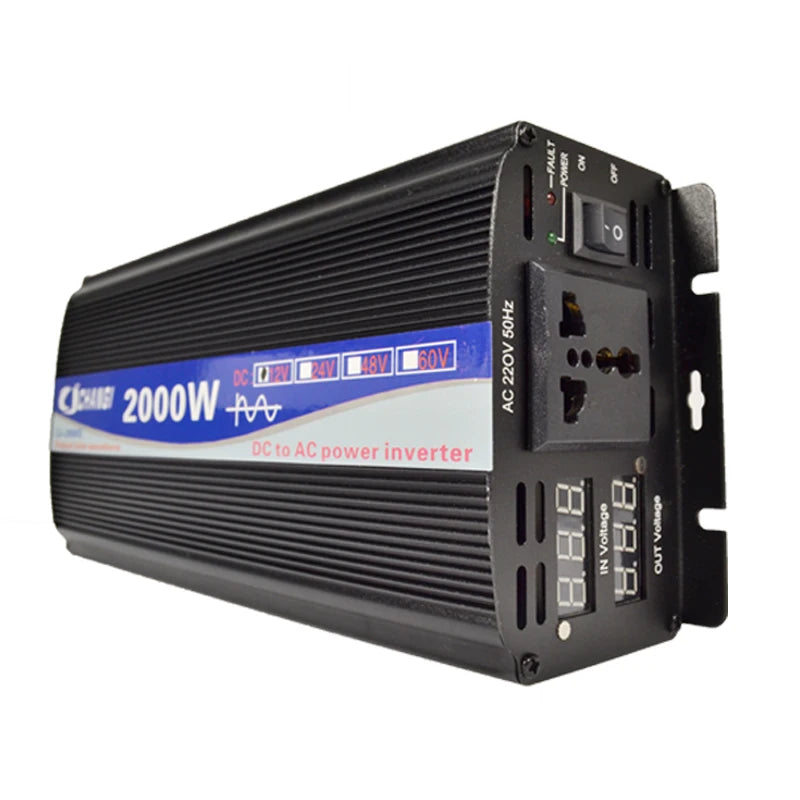 Pure Sine Wave Car Inverter 2000W 3000W Transformer Power Converter 12V 24V 48V 60V 72V to AC 110V 220V 50hz 60hz Solar Inverter