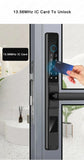 TTLock APP Waterproof Fingerprint Password Smart Lock For Outdoor Pull Push Sliding Aluminum Door 2885/ 3585/ 4585 /6085 Mortise