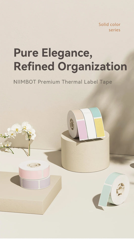 Niimbot 1/3/6 Rolls White Label Waterproof Adhesive Sticker Anti-Oil Paper For B1 B21 Mini Portable Thermal Printer Label Maker