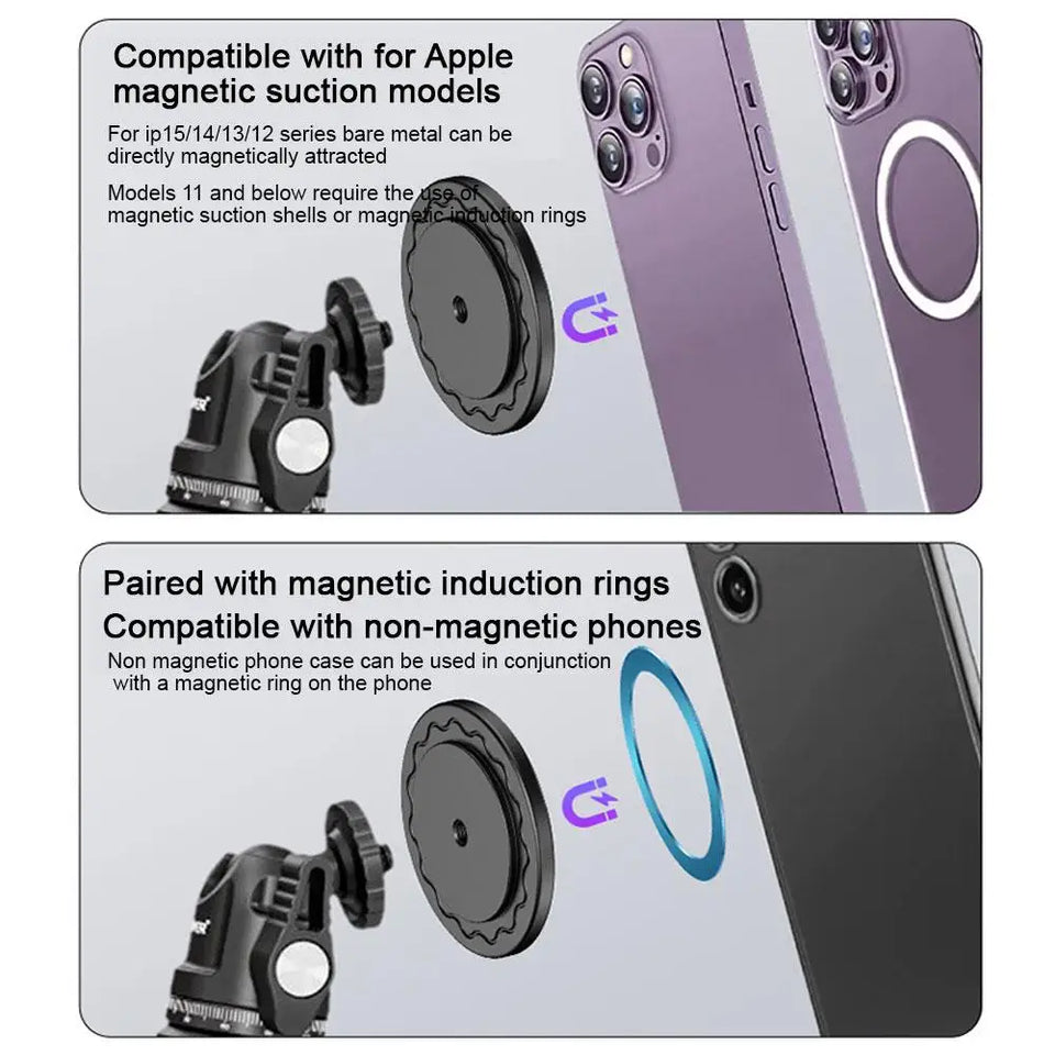 Cellphone Magnetic Base With 1/4 Screw Hole For MagSafe 13 14 15 Pro Phone Stand Magnet Car Phone Holder Accessories