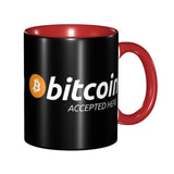 Bitcoin Accepted Here Coffee Mug DIY Customized Ceramic Tea Milk Mug