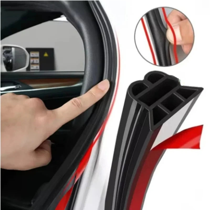 3-Layer Seal Strip Car Door Seal Strips Sound Insulation Weatherstrip Accessories Auto 2M Rubber Strips