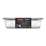 Brilliance Glass Food Storage Container 8-Cup Airtight Leak Proof BPA Free Oven Microwave Dishwasher Safe Perfect Organization