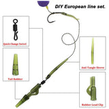 40PCS/lot Carp Fishing Accessories Lead Clip Quick Change Swivel Tail Rubber Anti Tangle Sleeves for Carp Rigs Fishing Tackle