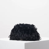 Dopamine-style clip bag, Y2K plush clutch bag, candy-colored women's purse, dinner dress clutch