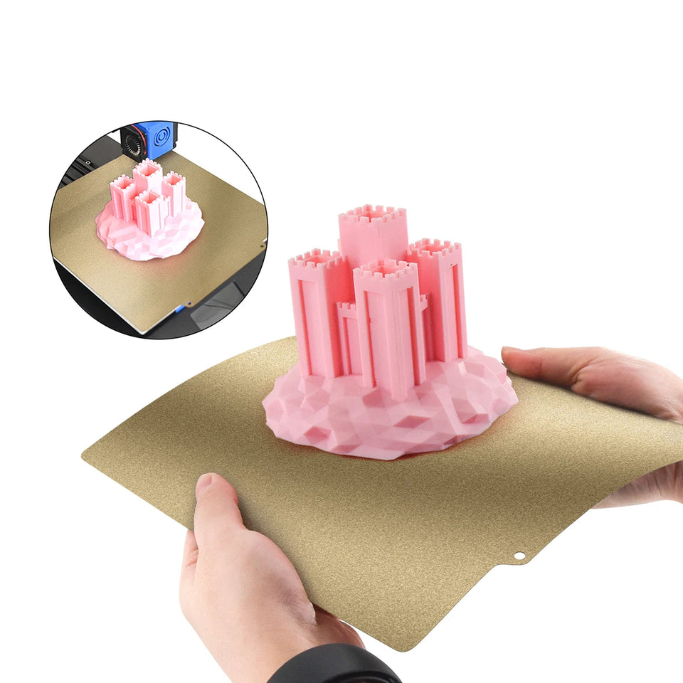 3D Printer PEI Magnetic Base Smooth and Powder Coated Spring Steel Plate Double-Sided Printing Hot Bed for Ender3 CR-10S Voron