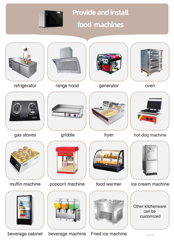 Popular Mobile Food Trailer Street Breakfast Snack Ice Cream Shop Fried Skewers Barbecue Food Kiosk Food Trailers for Sale