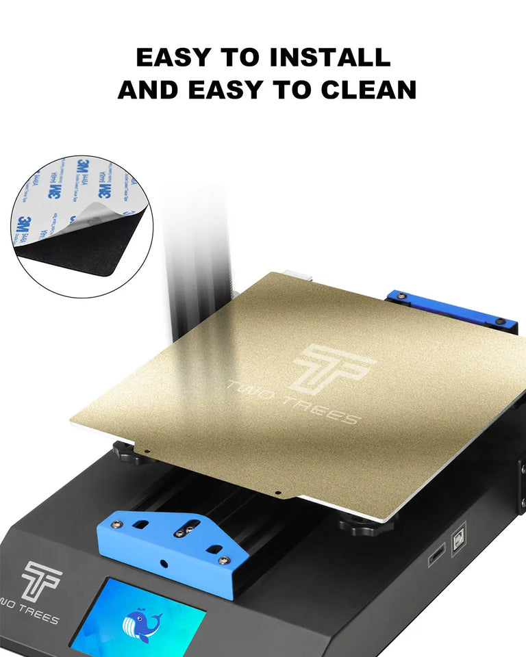 3D Printer PEI Magnetic Base Smooth and Powder Coated Spring Steel Plate Double-Sided Printing Hot Bed for Ender3 CR-10S Voron