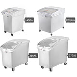 VEVOR 25L Dry Ingredient Storage Bin with Scoop Caster Dustproof Rice Flour Soybeans for Restaurant Kitchen Commercial