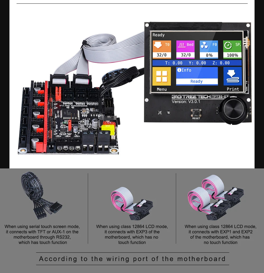 BIGTREETECH TFT35 E3 V3.0 Touch Screen 12864 LCD Display WIFI Module For SKR MINI E3 V3.0 Octopus Pro Ender3 CR10 3D Printer