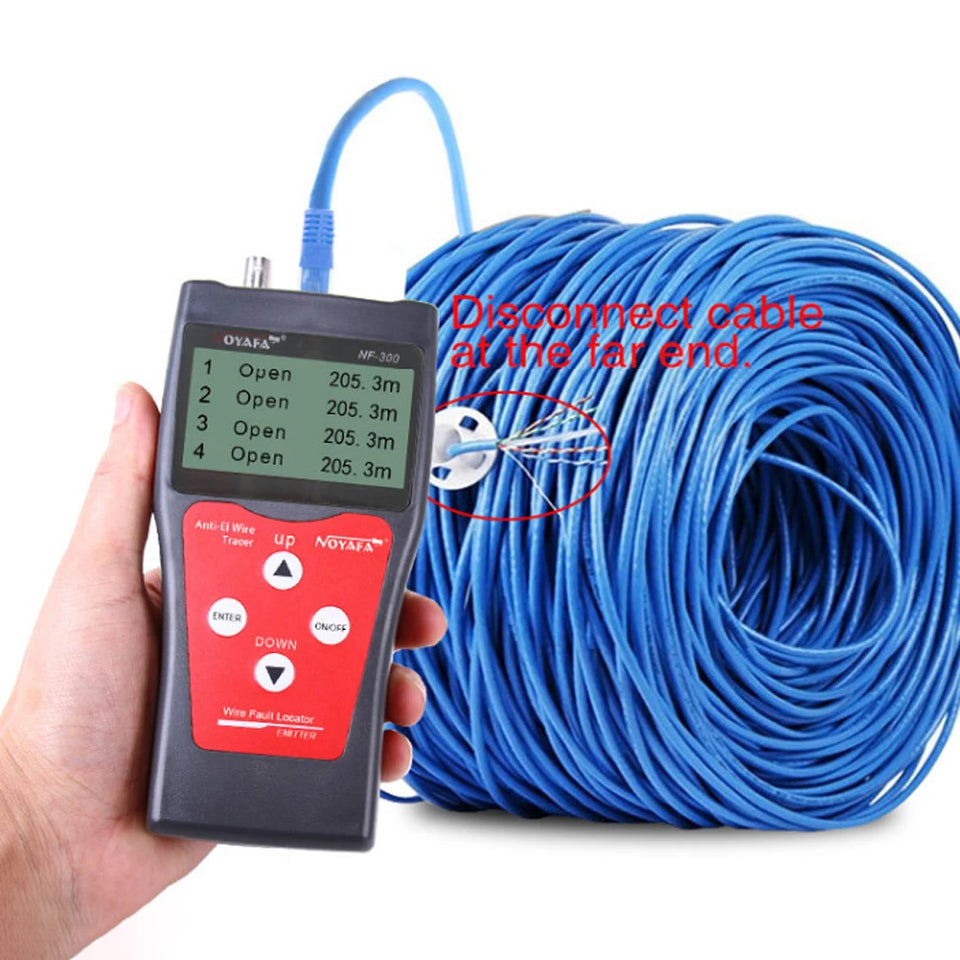 NOYAFA NF-300 Network Coax Cable Tester Measure RJ45 BNC Cable Length Anti-Interference Wire Locator Network Monitoring Tracker