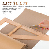 12 Single Sided Beige Kraft Paper Corrugated Cardboard Roll Wrapping Materials Gift Boxes Diy Sheets Mailing Inserts Packaging