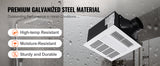 SucceBuy Bathroom Exhaust Fan 80/110CFM High-Efficiency Ventilation 1.5sones Low Noise Operation Energy-Saving Bathroom Ceiling