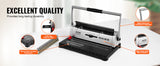 SucceBuy Coil Spiral Binding Machine Manual Book Maker 34-Holes Binding 120 Sheets Punch Binder w/ Adjustable Coil Binding Spine