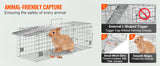 SucceBuy Live Animal Cage Trap Humane Cat Rodent Control Folding with Handle for Rabbits Stray Cats Squirrels Raccoons Groundhog