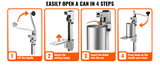 SucceBuy Manual Can Opener Commercial Table Opener with Base Heavy Duty Can Opener Adjustable Height Opener For Cans