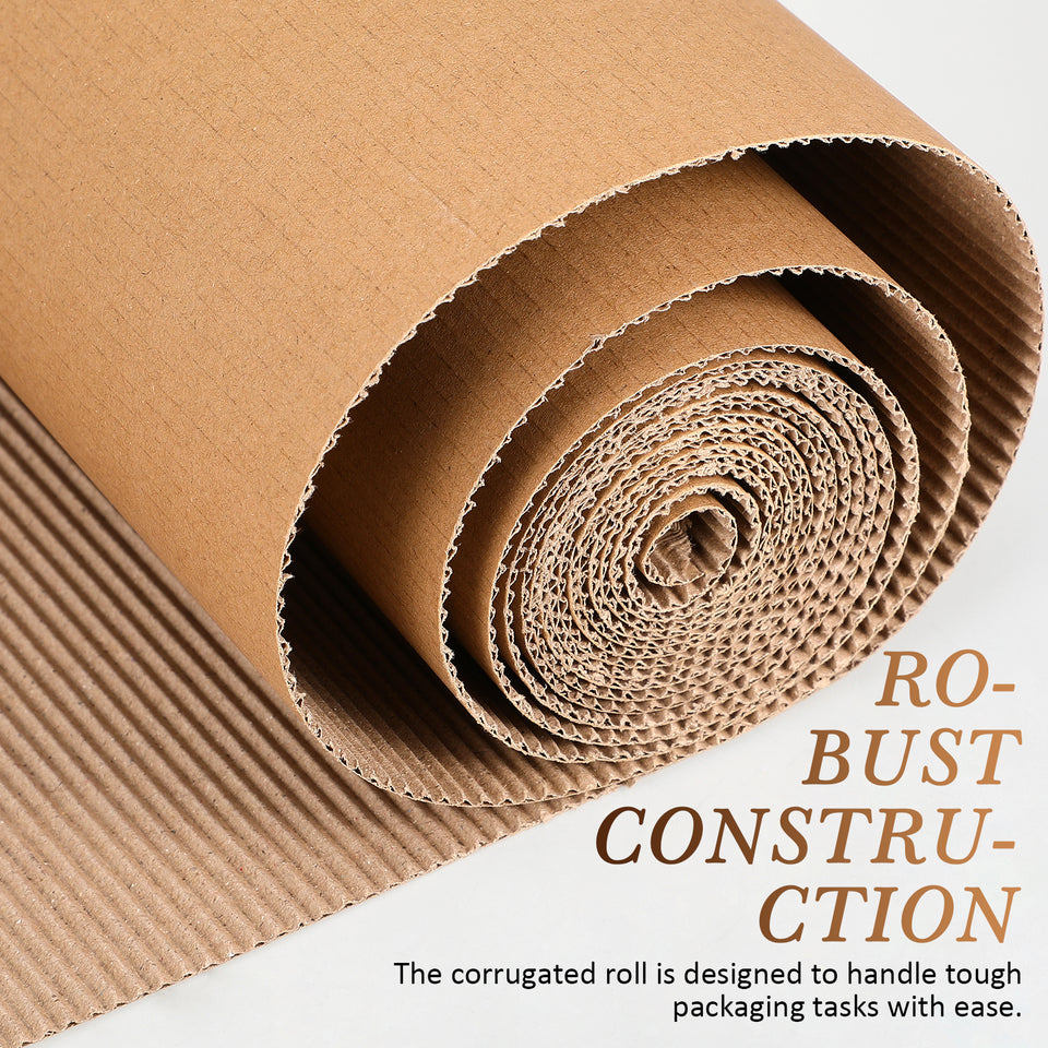 12 Single Sided Beige Kraft Paper Corrugated Cardboard Roll Wrapping Materials Gift Boxes Diy Sheets Mailing Inserts Packaging