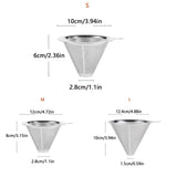 304 Stainless Steel Cafe Drip Coffee Machine Filter Fine Mesh Reusable Coffee Powder Basket with Foldable Handle Tea Strainer
