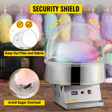 SucceBuy 21" Commercial Cotton Candy Machine Cover Clear Floss Sugar Maker Bubble Shield Dome Children Party Holiday Celebration