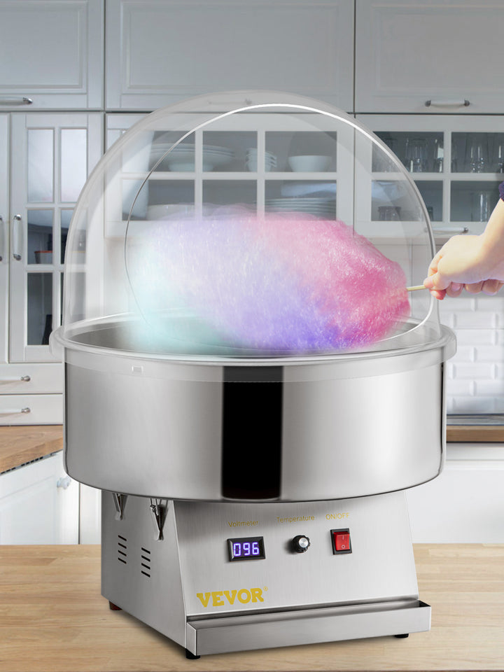 SucceBuy 21" Commercial Cotton Candy Machine Cover Clear Floss Sugar Maker Bubble Shield Dome Children Party Holiday Celebration