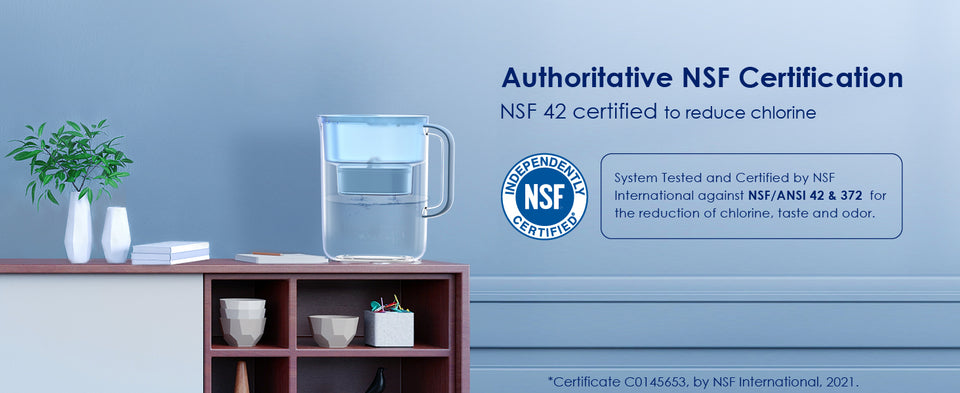 Waterdrop Water Filter Pitcher with 1 Filter, 200-Gallon Long-Life, 10-Cup Large Water Filter Pitcher, NSF Certified, 5X Times L