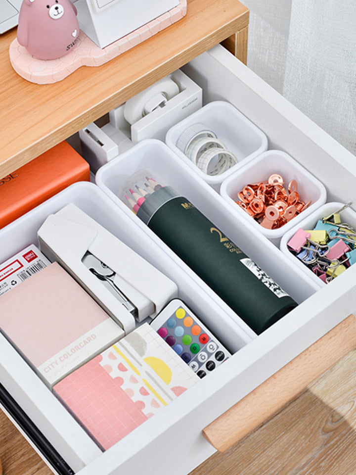 Closet  Cover Storage Drawer Storage Box Kitchen Bathroom Storage Trays Sundries Jewellery Holder 8pc/set Make Up Organizer Box