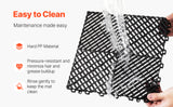 SucceBuy Interlocking Drainage Mat 12inx12in 12/24/40/50/55 Pcs Splicing Mats Non-Slip PP Drainage Floor Tile & Shower Mat