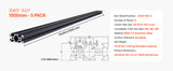 SucceBuy Linear Rail 4-5 PCS 1000mm/1200mm/1500mm/2000mm T Slot 2040 Aluminum Extrusion Profile for 3D Printer, CNC Machine DIY