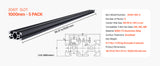 SucceBuy Linear Rail 4-5 PCS 1000mm/1200mm/1500mm/2000mm T Slot 2040 Aluminum Extrusion Profile for 3D Printer, CNC Machine DIY