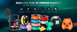 SUNLU Pla Plus 3D Filament 1.75mm Good Toughness Multicolor Neatly Wound PLA+ Filaments for FDM 3D Printing Materials 5KG
