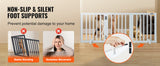 SucceBuy Free Standing Dog Gate Freestanding Pet Gate 3 Panels Foldable Dog Gate for Narrow Passageways Expandable Dog Barrier